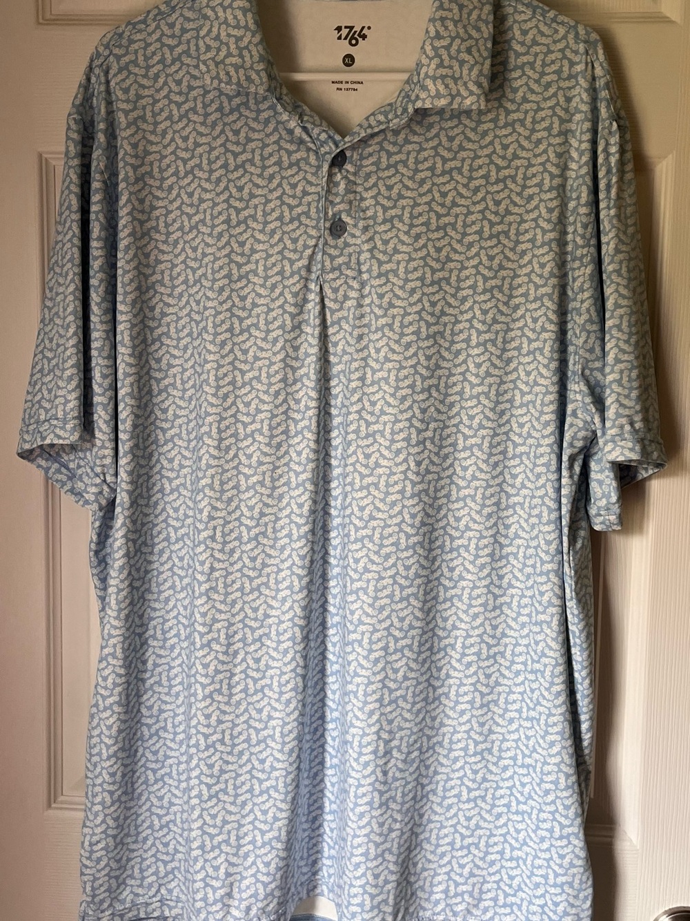 1764 Signature Golf Polo Shirt Mens XL Sturgis Golf Motorcycle Print Performance